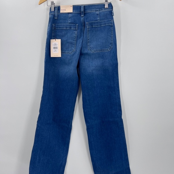 nydj Brooke loose straight jeans color opera blue new size 00 - Picture 8 of 11